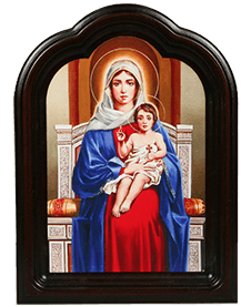 Икона "Святая Дева Мария с младенцем" в резной рамке, 27 х 20