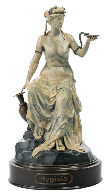 Статуэтка Гигиея (Гигея) - Богиня здоровья и чистоты (бронза, цвет Вернисаж)