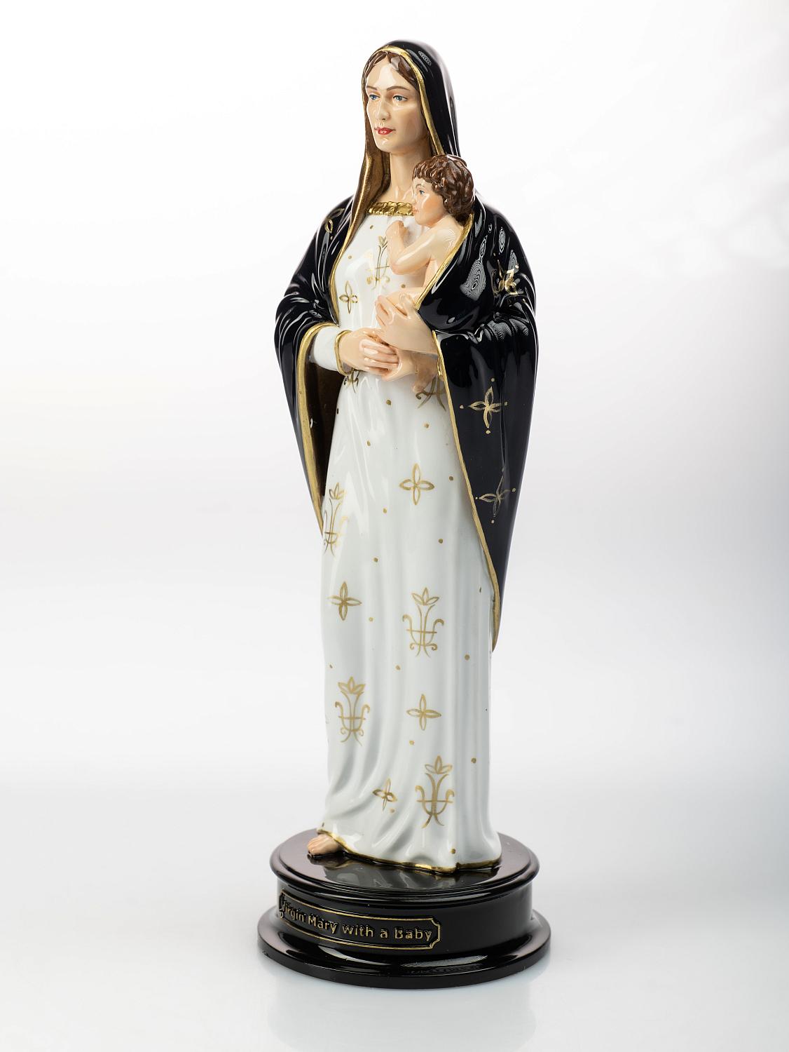 Статуэтка Святая  Дева Мария с ребенком (ручная роспись).