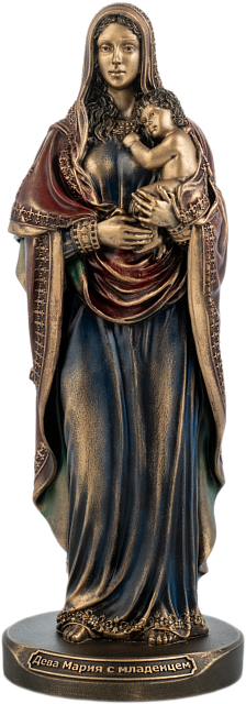 Статуэтка Дева Мария с младенцем (холодная бронза) 
