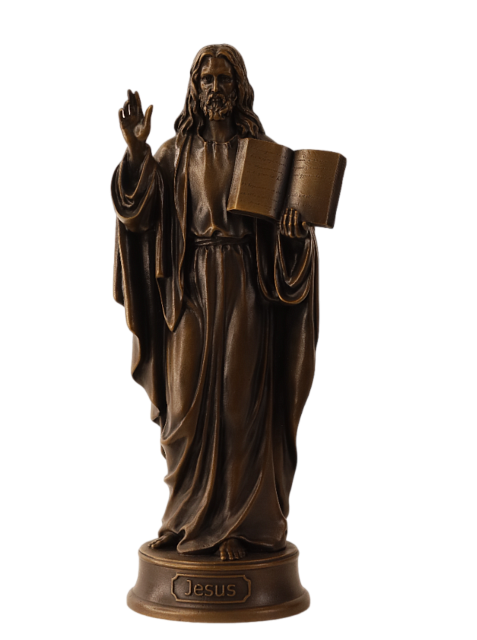 Статуэтка Иисус с Ветхим Заветом (бронза)