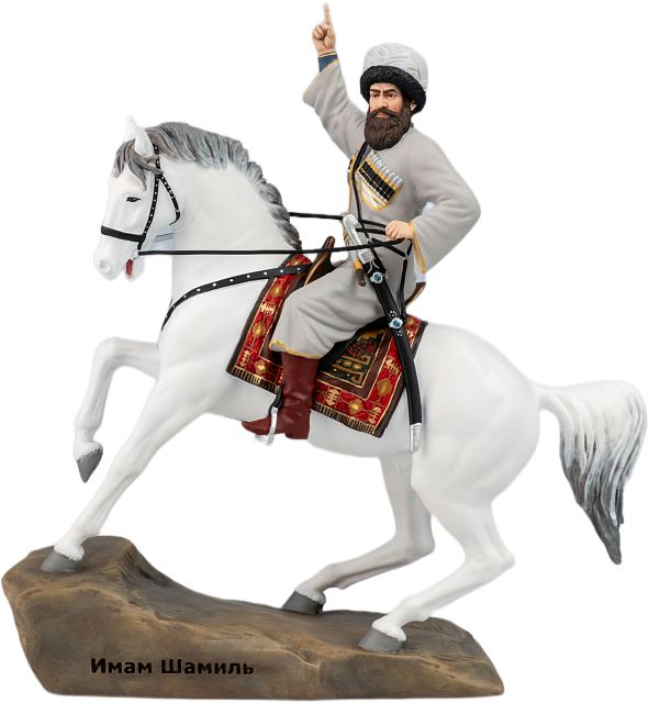 Статуэтка Имам Шамиль на коне (ручная роспись)