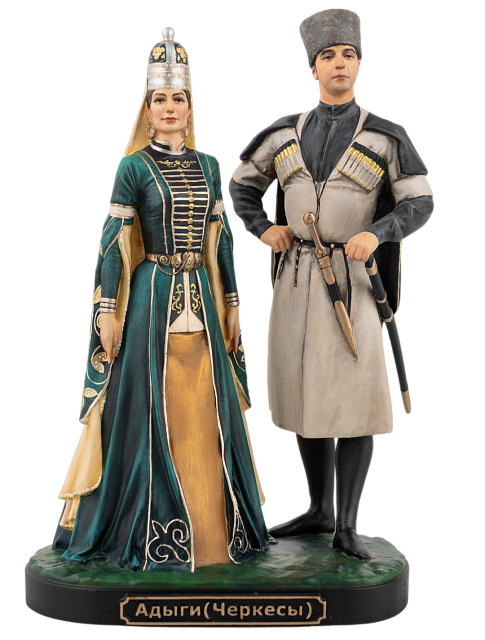 Статуэтка Адыги (Черкесы) (бронза, ручная роспись)