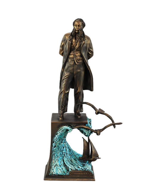 Статуэтка Айвазовский Иван Константинович на волне (цвет Вернисаж)