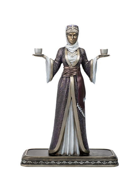 Статуэтка Девушка с чашами (холодная бронза)