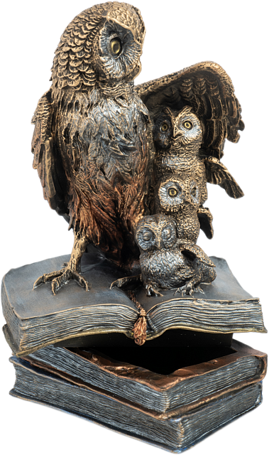 Статуэтка Сова (шкатулка) (цвет Вернисаж) 