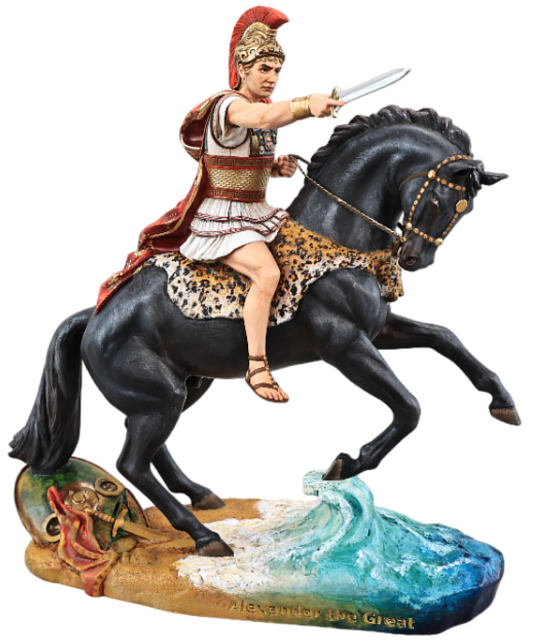 Статуэтка Александр Македонский на коне (ручная роспись)