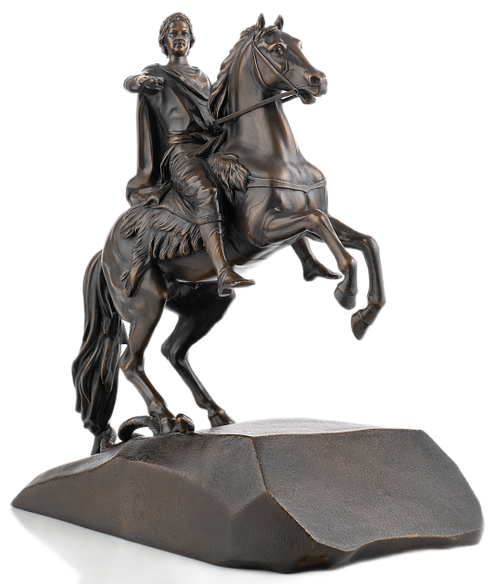 Статуэтка Медный Всадник - Император Петр Первый (бронза)