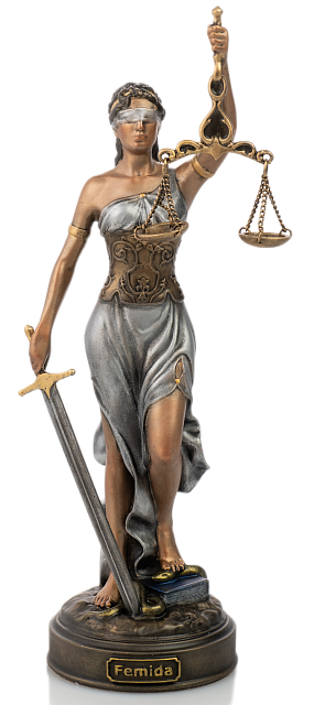 Статуэтка Богиня Фемида (со змеёй) (цвет Вернисаж)
