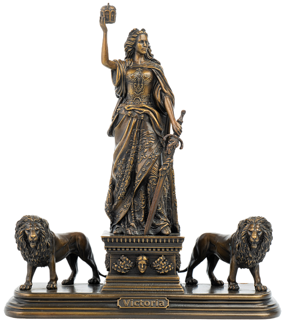 Статуэтка Богиня Виктория (со львами) (бронза)