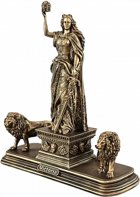 Статуэтка Виктория на постаменте со львами