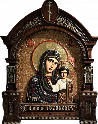 Икона Казанской Божьей Матери (ручная роспись) 