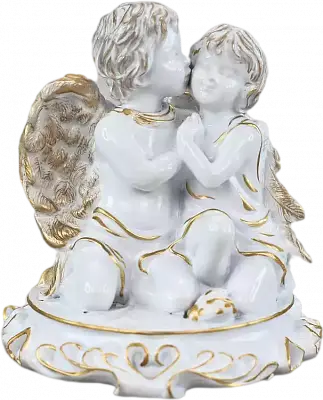 Статуэтка Ангелочек и девочка (ручная роспись)