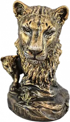 Статуэтка Львица со львёнком (цвет Вернисаж)