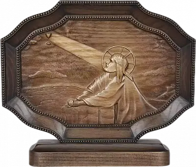 Икона Иисус на подставке, моление о  матери
