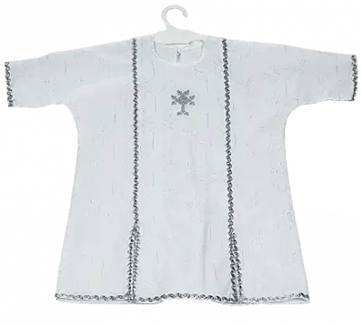 Крестильная рубашка армянская, муж., с серебряным крестом