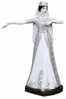 Статуэтка Кавказская девушка в танце (в белом)