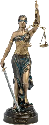 Статуэтка Богиня Фемида (Со Змеёй ) цвет вернисаж